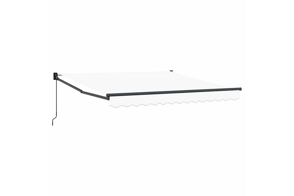 Vidaxl Retractable Awning Manual White 350 X 250 Cm Fabric