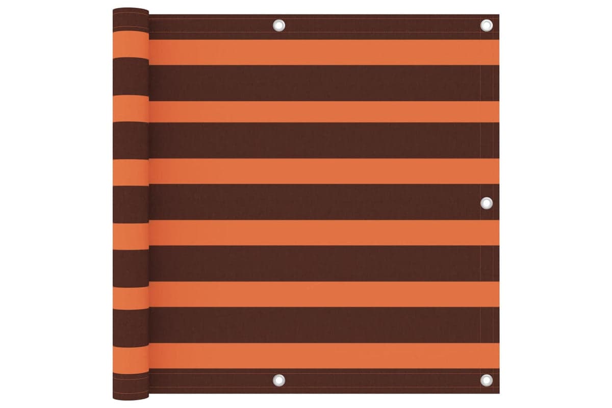 vidaXL 134930 Balcony Screen Orange And Brown 90x500cm Oxford Fabric
