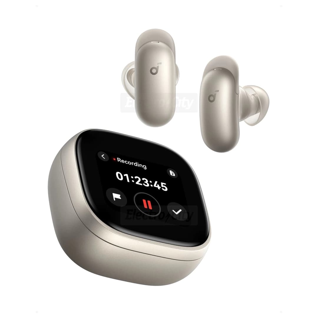 Soundcore Liberty 5 Pro Max Earbuds with AI Note-Taker Smart Case | Titanium Gold