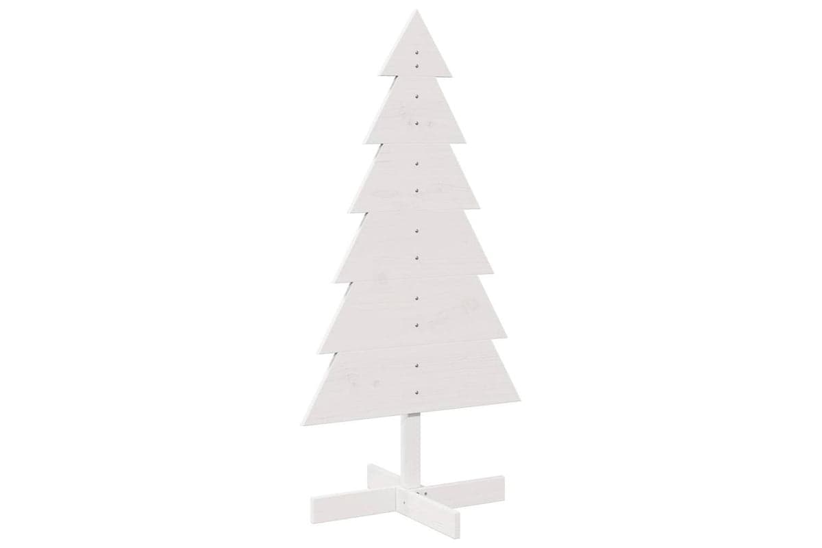 Vidaxl Wooden Christmas Tree For Decoration White 120 Cm