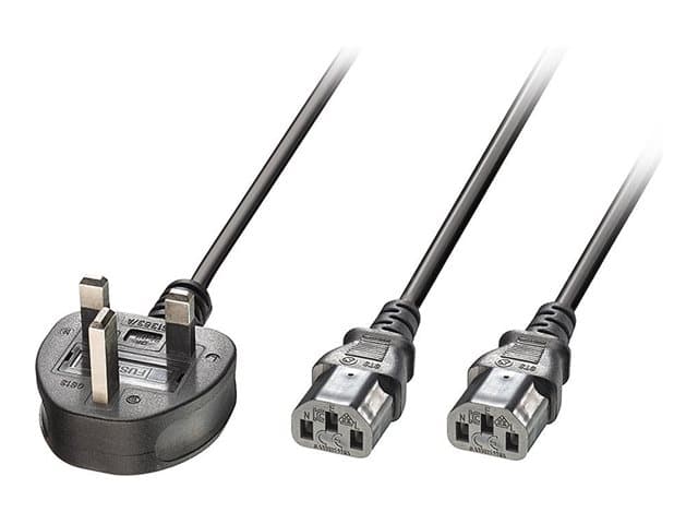 Lindy - power splitter - power IEC 60320 C13 to BS 1363A - 2.5 m