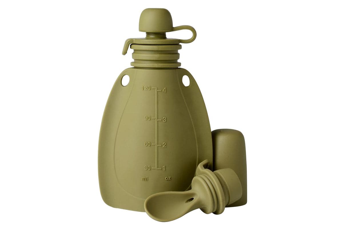 Mininor | 14273 | Eco-friendly And Non-toxic Smoothie Pouch With Spoon - Moss Green