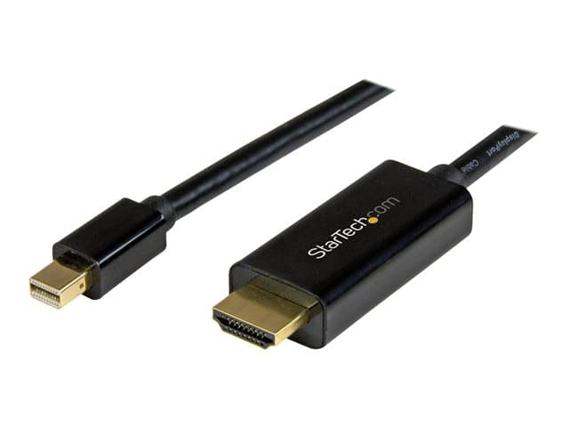 STARTECH.COM - Startech Mini DisplayPort to HDMI converter cable - 3 ft (1m) - mDP to HDMI adapter with built-in cable - (M / M) Ultra HD 4K (MDP2HDMM1MB) - adapter cable - DisplayPort / HDMI - 1 m
