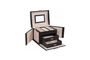 Songmics Jewelry Box | Watch And Jewelry Organiser | Mdf Pu Velvet | 17.5 X 13.5 X 12 Cm