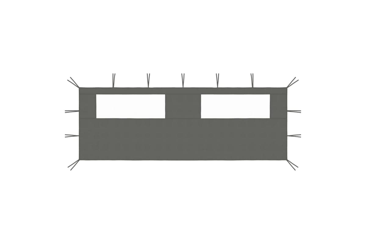 Vidaxl 3070415 Gazebo Sidewall With Windows 6x2 M Anthracite