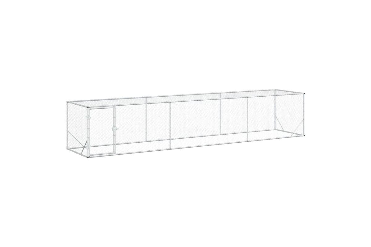 Vidaxl Chicken Yard Silver 500 X 100 X 100 Cm Galvanised Steel