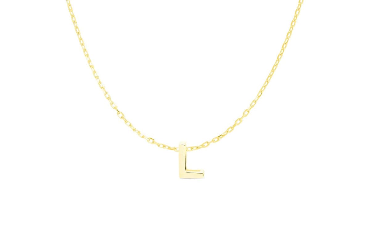 Luxenter Sterling Silver Gold Letter Necklace - Elegant And Stylish Personalised Jewellery